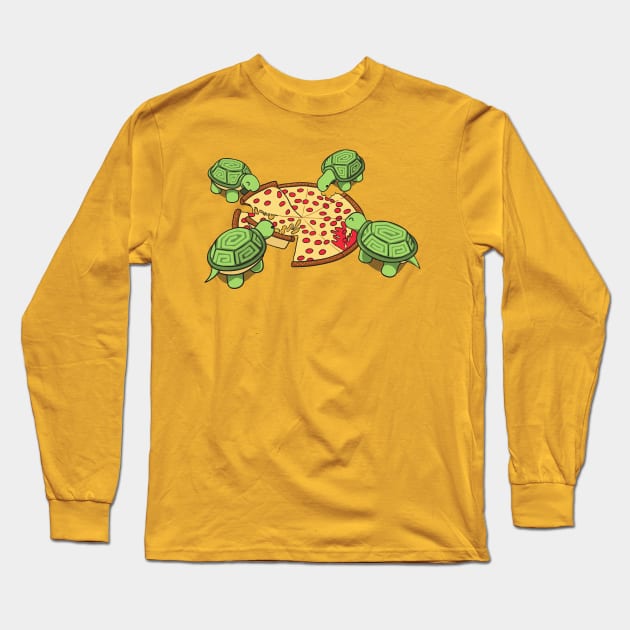 Hungry  Hungry Turtles Long Sleeve T-Shirt by manikx